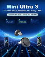 Load image into Gallery viewer, CarlinKit MINI Ultra 3 Wireless Adapter - Converts wired CarPlay/Android Auto to wireless