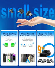 Load image into Gallery viewer, CarlinKit MINI Ultra 3 Wireless Adapter - Converts wired CarPlay/Android Auto to wireless