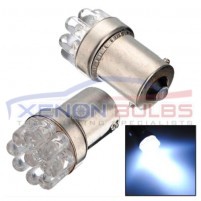 2 x White 9 LED 1156 382 R10W 382 BA15s bulbs..