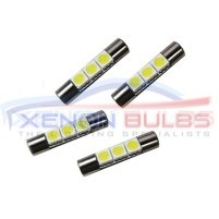 4 x SUN VISOR INTERIOR VANITY MIRROR LIGHT LED WHITE SMD 31MM ..