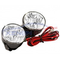 70MM ROUND DRL 4 LED DAYTIME RUNNING LIGHTS FRONT SPOT FOG LIGHTS dayt..