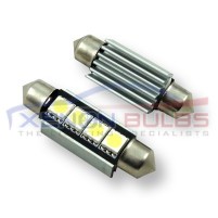 CANBUS FESTOON LED BULBS 4 SMD 42mm - (Pair)..