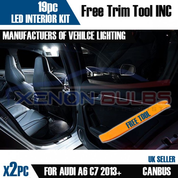 Audi 13pc A6 C7 Pc Saloon Avant White Led Interior Kit