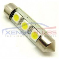 39MM LED Festoon Bulbs 3 SMD CANBUS ERROR FREE..